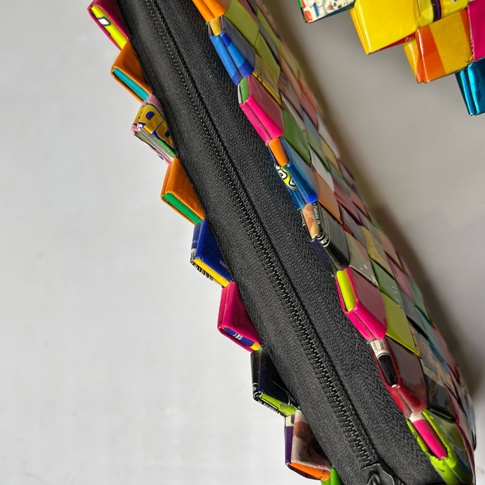 Handmade Colorful Candy Wrapper Women's Bag - Picture 6 of 12